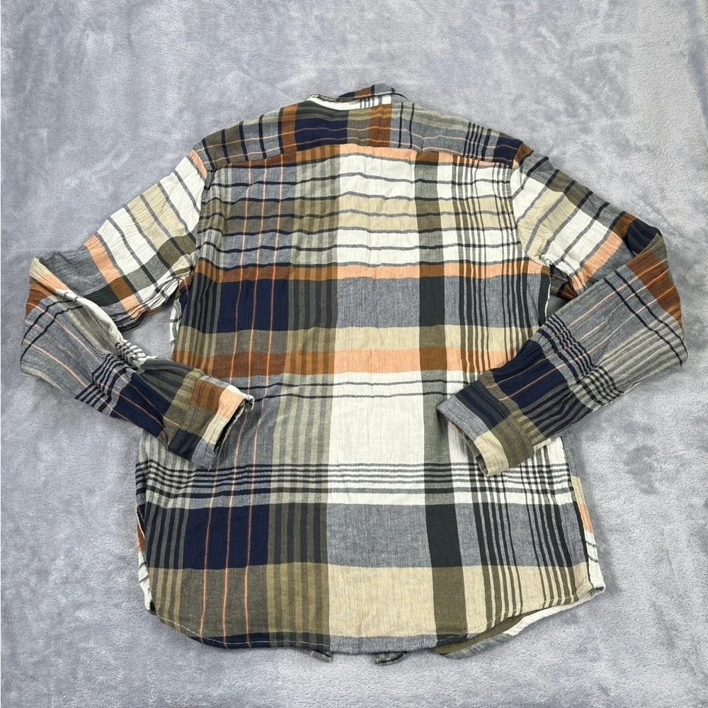 BR Plaid Shirt Mens M Multicolor Untucked Earthcore Cabin Gorpcore Layering